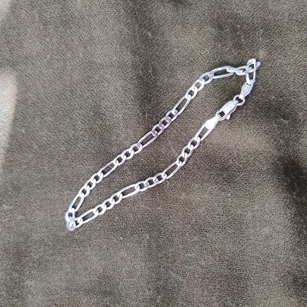 Sterling silver link bracelet